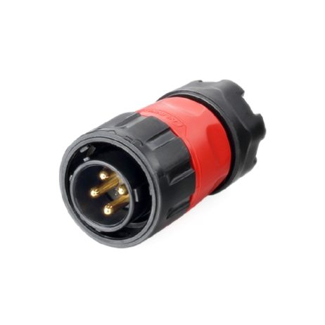 YM-20 Male 4 Pin Soldering Type Power Plug with Plastic Shell IP67 500V 20A