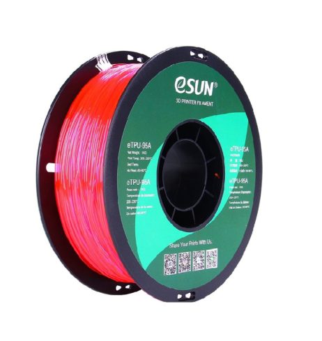 eSun eTPU-95A 3D Printing Filament-Transparent Pink