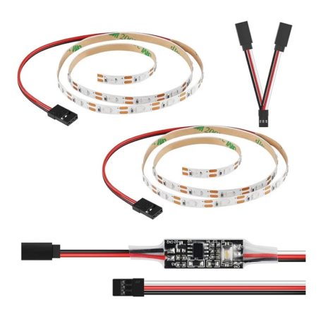 Generic 1 Set of Red RC LED Strips and LED Controller with Y Cable 1