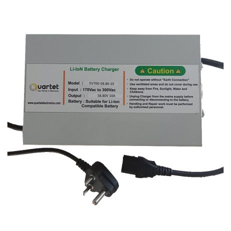 Quartet 14S Li-Ion Battery Charger - 58.80V 10A with IEC-C13 Connector