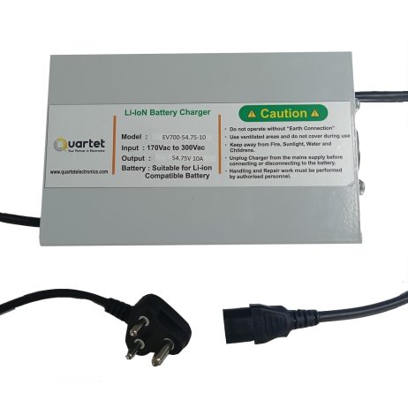 Quartet 15S LiFePO4 Battery Charger - 54.75V 10A with IEC-C13 Connector