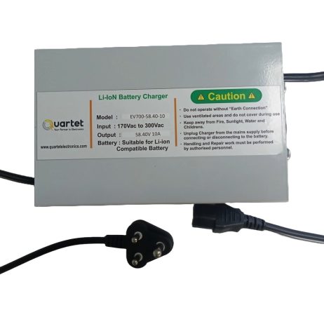 Quartet 16S LiFePO4 Battery Charger - 58.40V 10A with IEC-C13 Connector