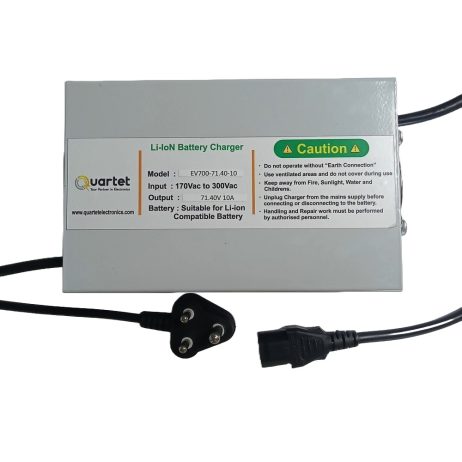 Quartet 17S Li-Ion Battery Charger - 71.40V 10A with IEC-C13 Connector