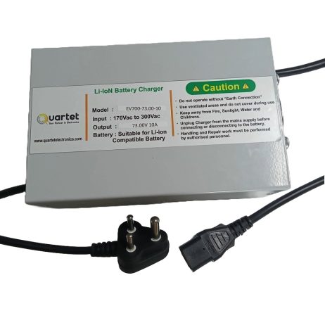 Quartet 20S LiFePO4 Battery Charger - 73.00V 10A with IEC-C13 Connector