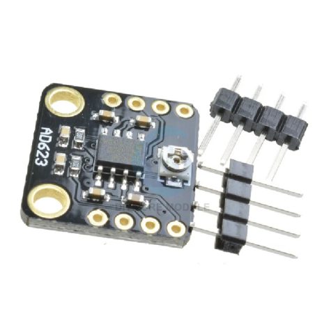 AD623 Integrated Single Supply Instrumentation Amplifier Board,Low Power Consumption 3V- 12V Wide Input Rail to Rail Output Swing（AT the Firmware）