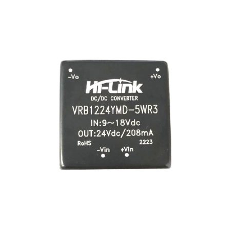 HI-LINK 12V to 24V 5W 0.21A DC to DC Isolation Voltage 1500VDC Power Module Converter VRB1224YMD 5WR3 1