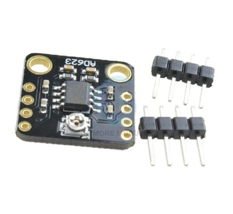 AD623 Integrated Single Supply Instrumentation Amplifier Board,Low Power Consumption 3V- 12V Wide Input Rail to Rail Output Swing（AT the Firmware）