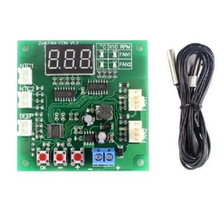 LED Digital PWM Motor Speed Controller Fan Temperature Controller Buzzer Alarm