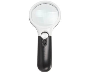 6902A 3x 45X 3 LED Light Pocket Magnifying Glass