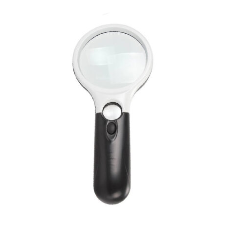 6902A 3x 45X 3 LED Light Pocket Magnifying Glass