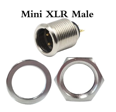 3Pin Mini XLR Connectors Male Socket