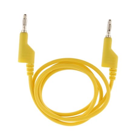 Generic 50cm Yellow Double 4mm Banana Cable 15A