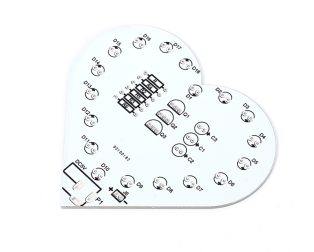 5V USB DIY Colorful LED Kit Heart Shape Light Control Kit White PCB