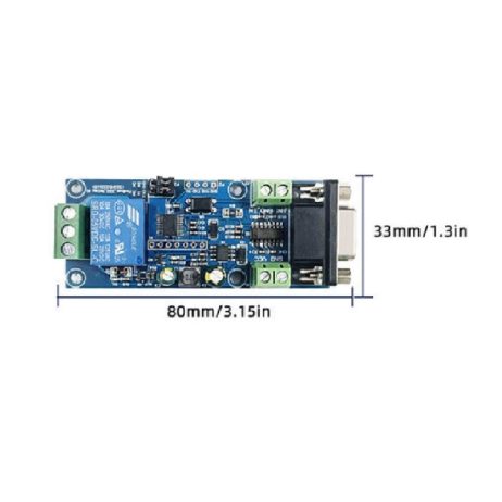 Generic 7 24V Modbus RTU 1 Channel RS232 Serial Relay Module 2