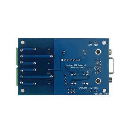 Generic 7 24V Modbus RTU 2 Channel RS232 Serial Relay Module 3