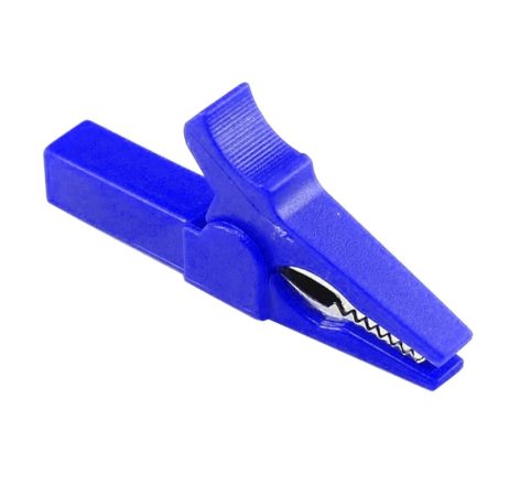 Blue 55mm Copper Insulated Crocodile Clip Opening