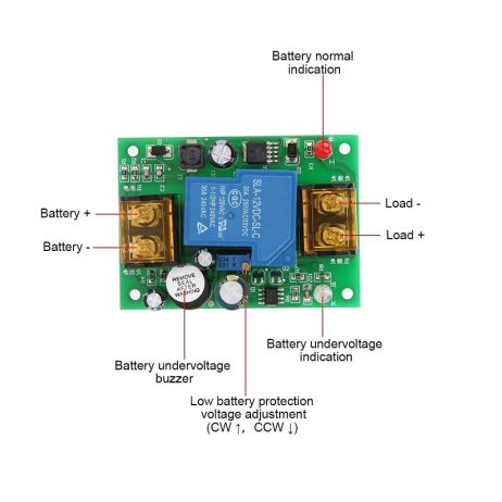 Generic DC 12V 24V 36V 48V Battery Anti Over Discharge Charging Controller Protection Board 2