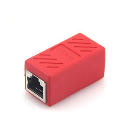 Generic Red RJ45 Female To Female CAT6 Network Ethernet LAN Connector Adapter