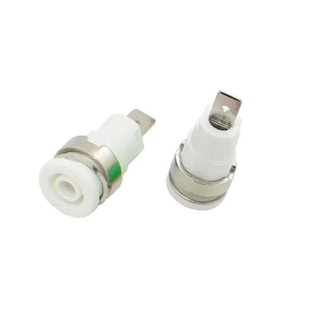 Generic Type A White 4mm Banana Plug Jack Socket 1KV MAX 32A