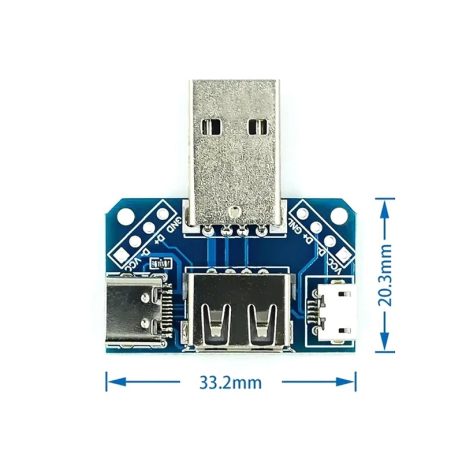 Generic USB Adapter Board Male To Female Adapter Micro USBType C Interface 4P 2 3