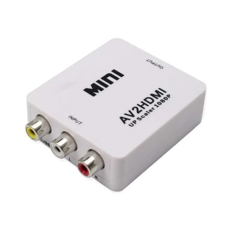 Generic White AV to HDMI Converter Box 1080P 60Hz AV2HDMI