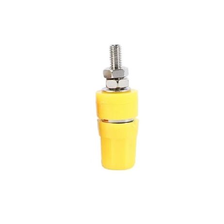 Generic Yellow Pure Copper Terminal 4mm Banana Jack Socket 20A