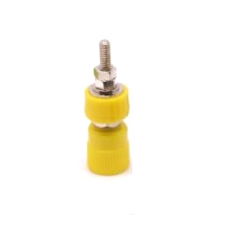 Generic Yellow s4828 brass banana jack socket m4 24a 30 60v 2