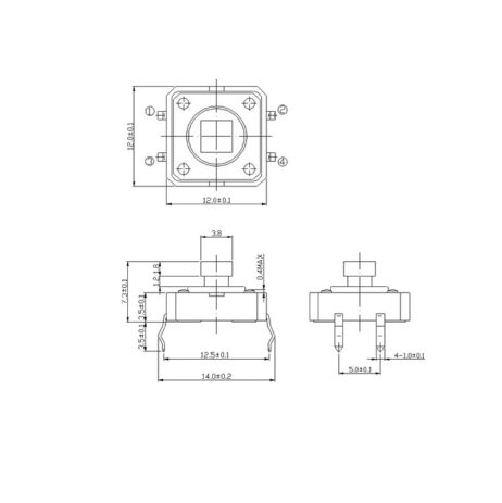 Tact Switch-12*12Yellow