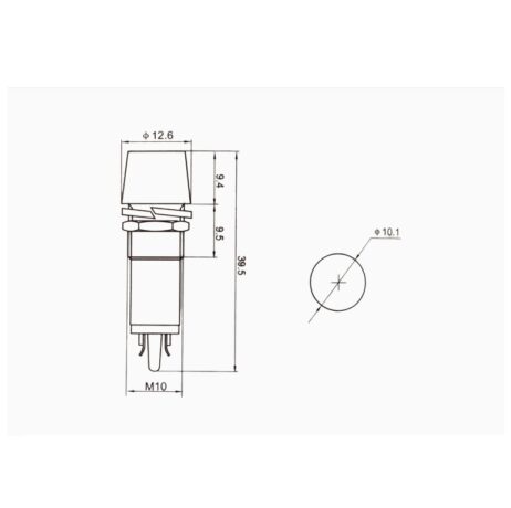 Push Indicator Switch-XD-10-220V GREEN LIGHT