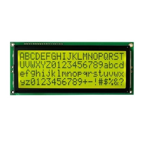 Original JHD762 20x4 character LCD Display with Yellow Green Backlight