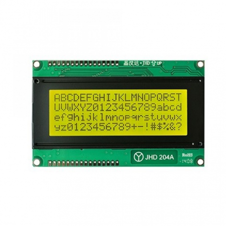 Original JHD629 20x4 character LCD Display with Yellow Green Backlight