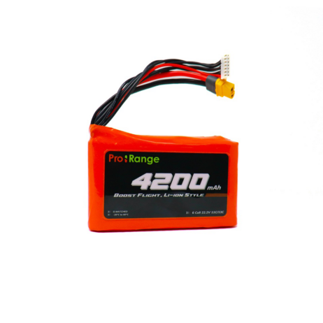 Pro-Range INR 21700 P42A 22.2V 4200mAh 6S1P 40A/50A Discharge Li-ion Drone Battery Pack