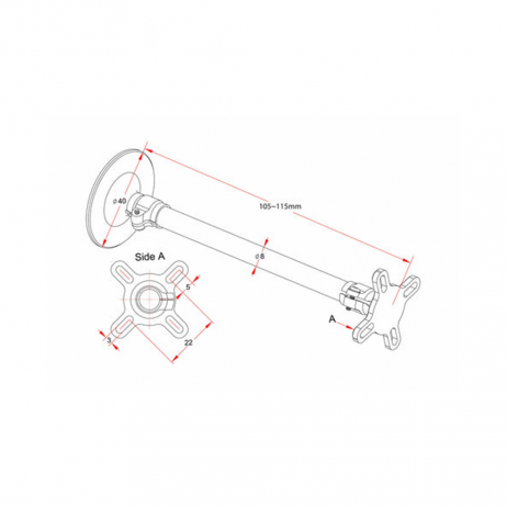 Holybro Fixed Carbon Fiber GPS mount (For 1st GPS - Dia 40mm)