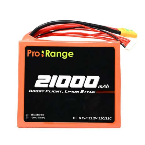 Pro-Range INR 21700 P42A 22.2V 21000mAh 6S5P 190A/230A Discharge Li-ion Drone Battery Pack