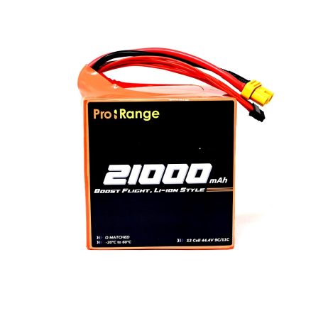 Pro-Range INR 21700 P42A 44.4V 21000mAh 12S5P 190A/230A Discharge Li-ion EFT Drone Battery Pack