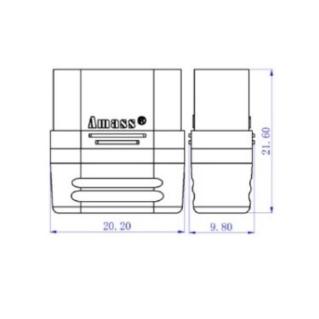 Amass MR60 Male Connector - MR60-M.G (1)