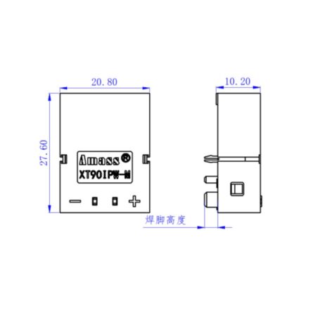 Amass Amass XT90PW22 Male Connector XT9022PW M.G 2