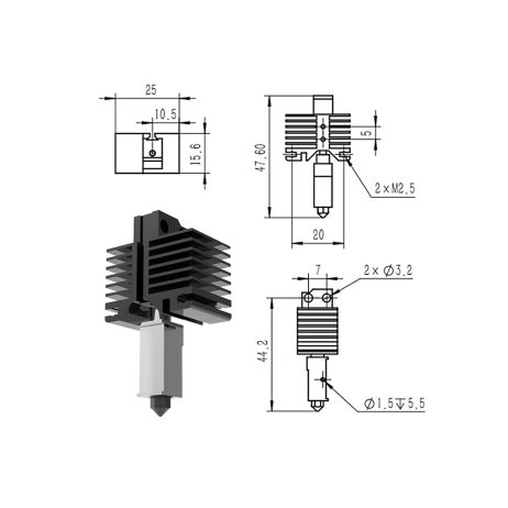 Bambu Lab Hotend for X1/P1 Series