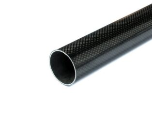 3K Roll-wrapped Carbon Fibre Tube (Hollow) 30mm(OD) 28mm(ID) 350mm(L)