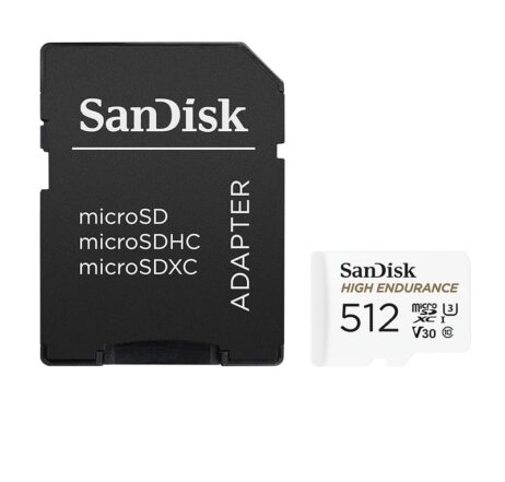 SanDisk V30 512GB High Endurance Video MicroSDHC Card with Adapter