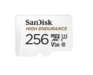 SanDisk V30 256GB High Endurance Video MicroSDHC Card with Adapter