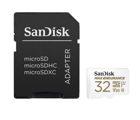 SanDisk V30 32GB MAX Endurance microSDHC Card with Adapter