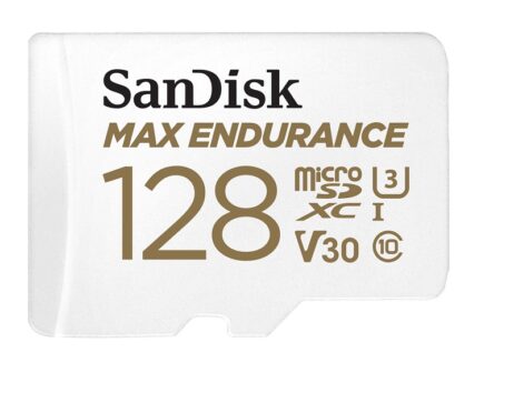 SanDisk V30 128GB MAX Endurance microSDHC Card with Adapter