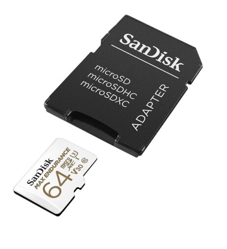 SanDisk V30 64GB MAX Endurance microSDHC Card with Adapter