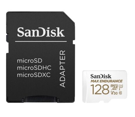 SanDisk V30 128GB MAX Endurance microSDHC Card with Adapter