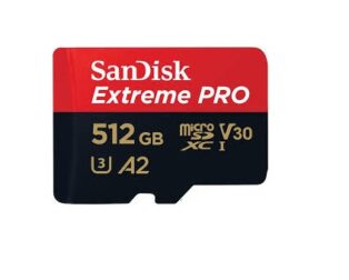 SanDisk V30 Extreme Pro 512GB microSDXC Card with 200MB/s Read, 140MB/s Write