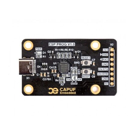 CAPUF ESP32 PROGRAMMER V1 ESP Prog - ESP32 & ESP8266 Programmer USB-C, USB to UART Adapter